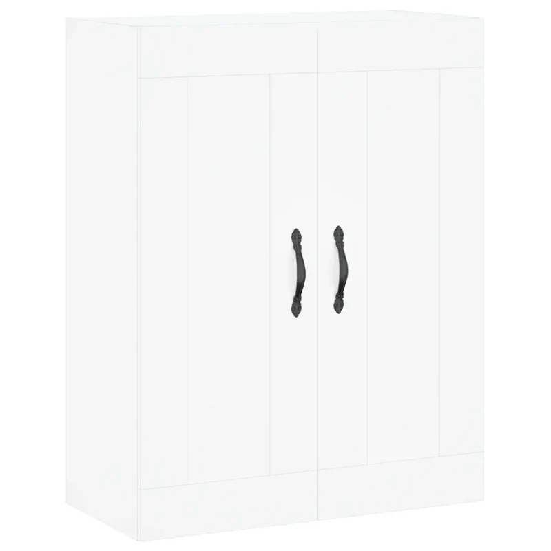 Armoire murale élégante design contemporain 69,5 x 34 x 90 cm grand espace de rangement en bois blanc 02_0048907