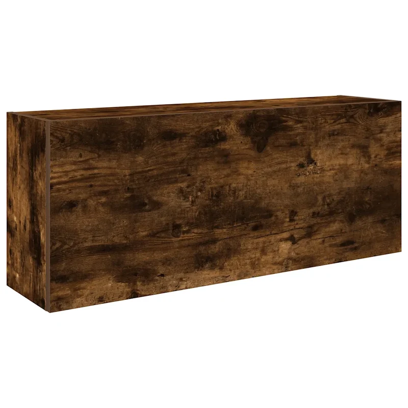 Armoire murale de bain pratique minimaliste salle de bain 100 x 25 x 40 cm en bois d'ingénierie chêne fumé 02_0051297