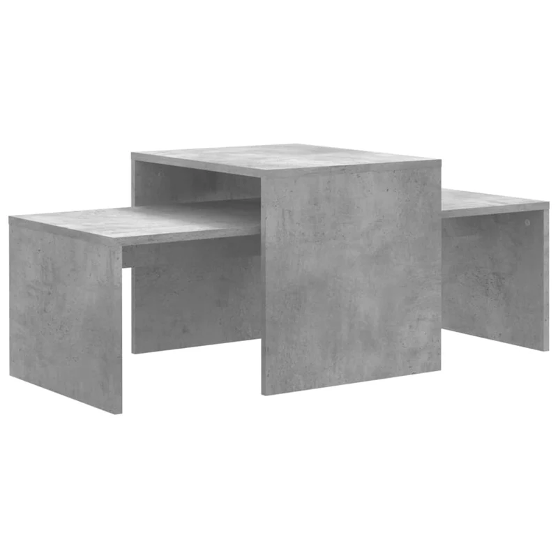 Ensemble de table basse 100 x 48 x 40 cm bois ingénierie gris 02_0042099