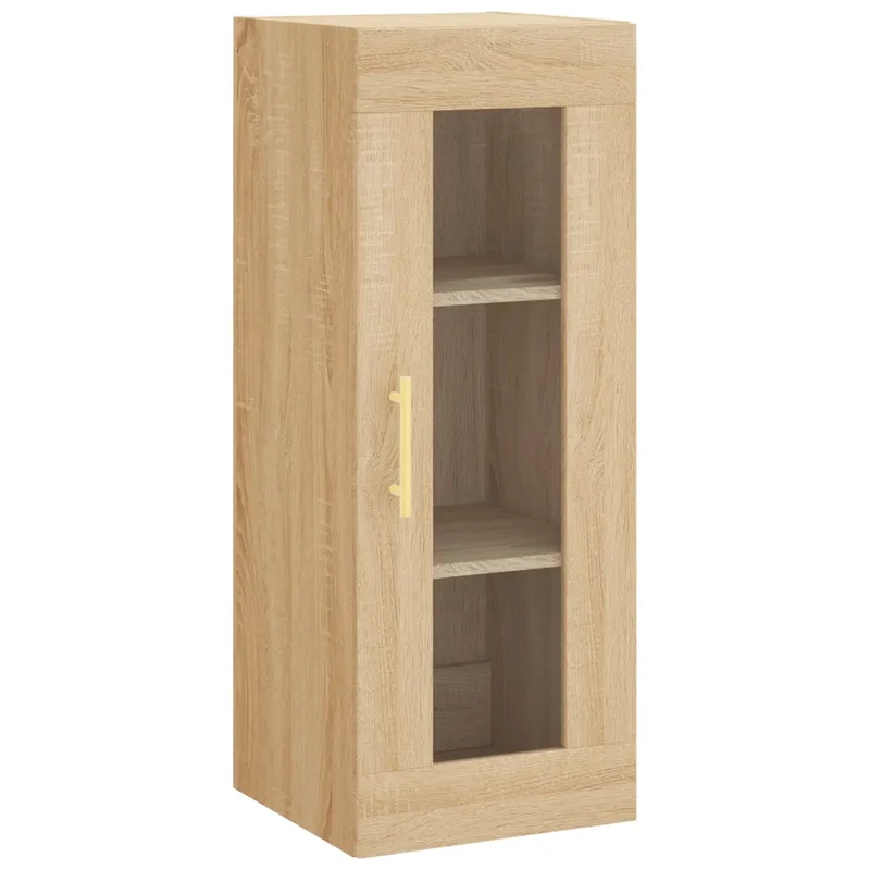 Armoire murale design élégant pratique rangement 34,5 x 34 x 90 cm en bois d'ingénierie chêne sonoma 02_0048681