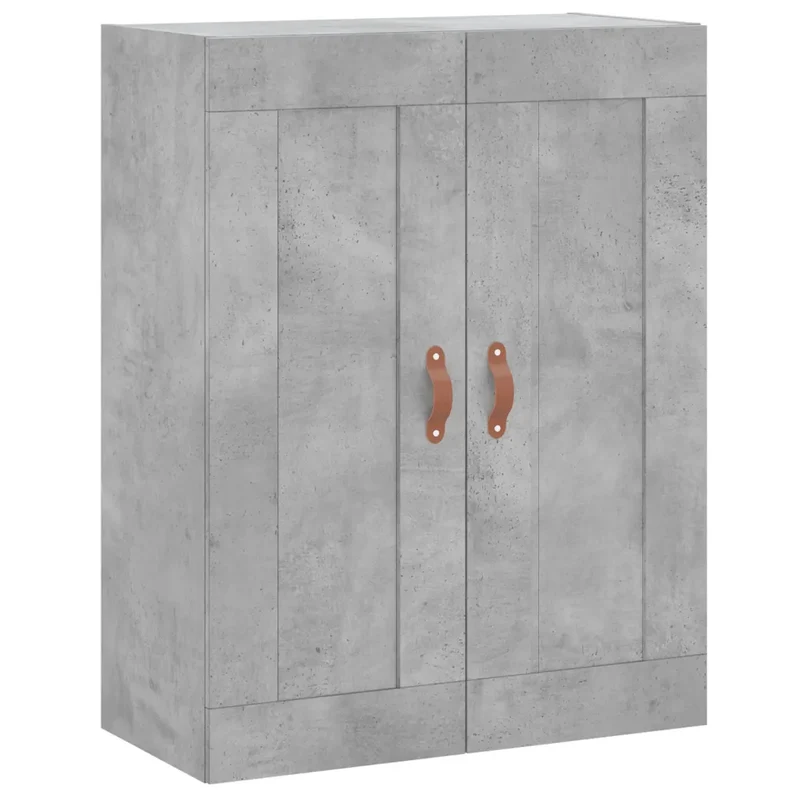 Armoire murale grise béton 69,5 x 34 x 90 cm espace de rangement élégant style moderne en bois gris béton 02_0048900