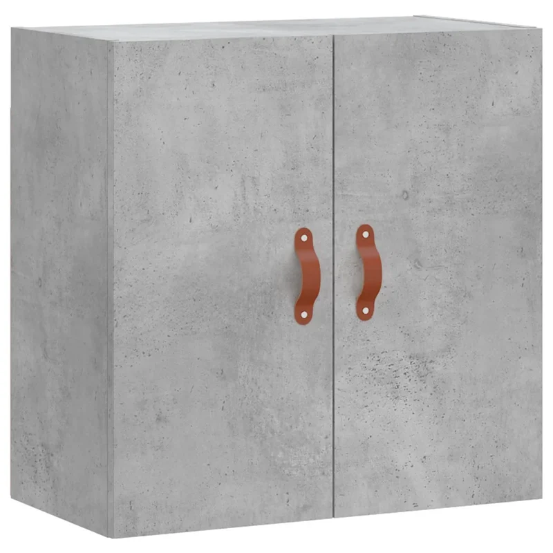 Armoire murale rectangulaire fonctionnelle espace de rangement 60 x 31 x 60 cm en bois d'ingénierie gris béton 02_0048788