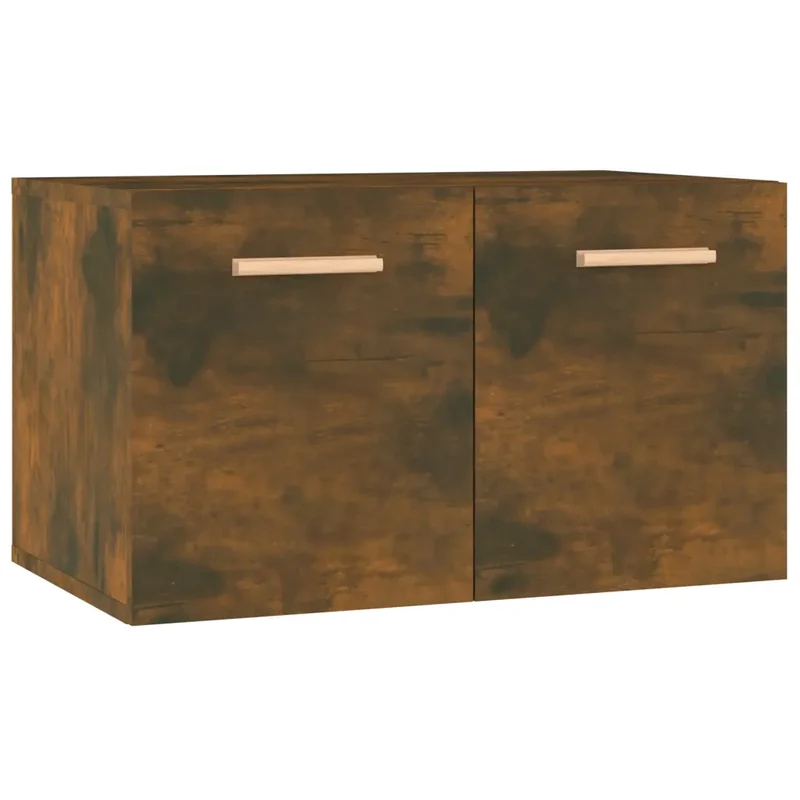 Armoire murale pratique rangement 60 x 36 x 35 cm design élégant en bois d'ingénierie chêne fumé 02_0048346