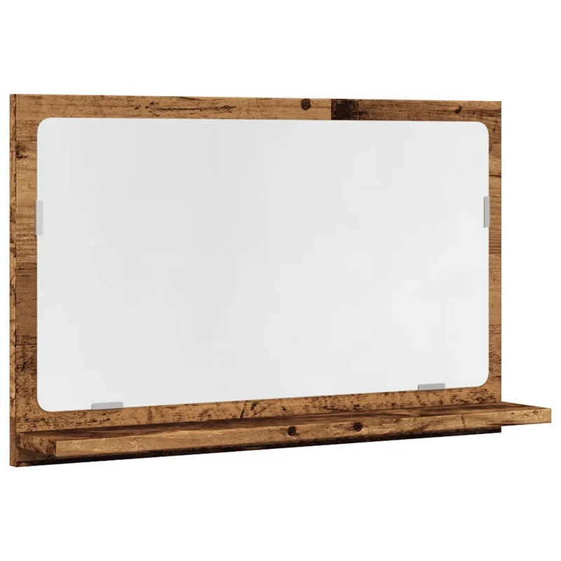 Armoire à miroir murale avec étagère fixe 60 x 11 x 37 cm en bois d'ingénierie vieux bois 02_0050787