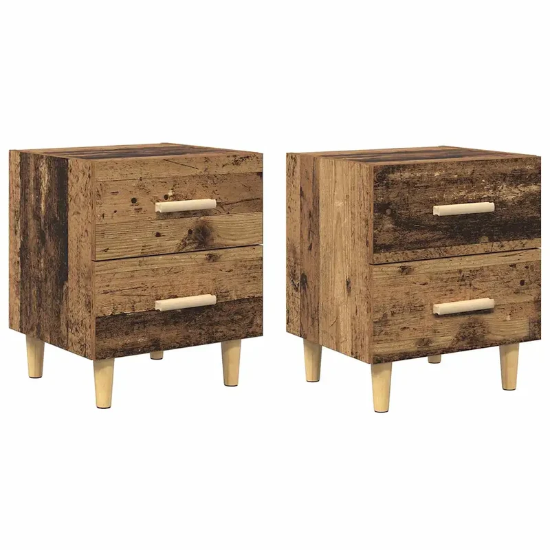 Armoire de lit avec tiroir 40 x 35 x 47 cm rangement pratique moderne en bois ancien 02_0052676