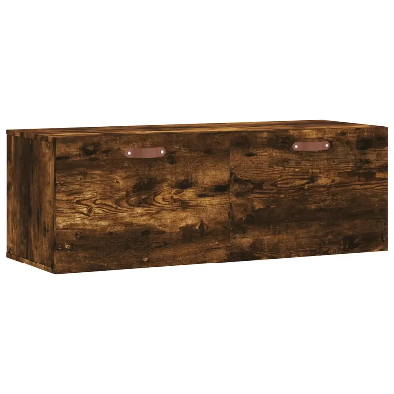 Armoire murale design moderne rangement pratique 100 x 36,5 x 35 cm en bois d'ingénierie chêne fumé 02_0048877