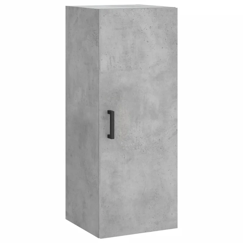 Armoire murale design pratique rangement 34,5 x 34 x 90 cm en bois d'ingénierie gris béton 02_0048662
