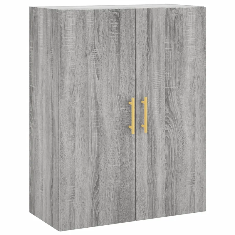 Armoire murale rangement sonoma gris 69,5 x 34 x 90 cm design pratique évitant l'encombrement en bois gris 02_0048580