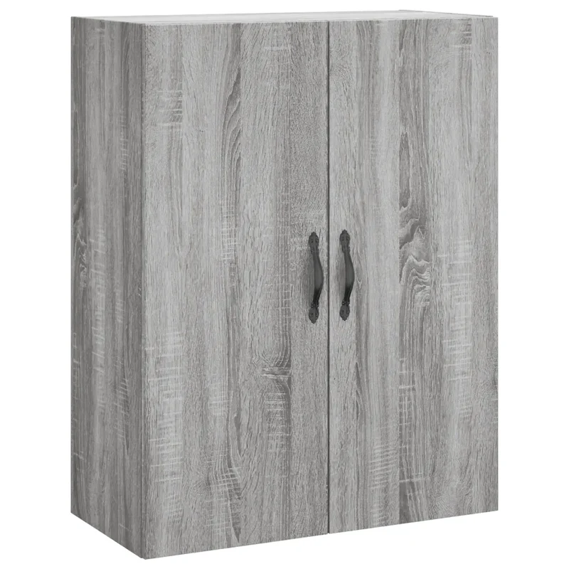 Armoire murale design élégante rangement 69,5 x 34 x 90 cm en bois d'ingénierie gris 02_0049294
