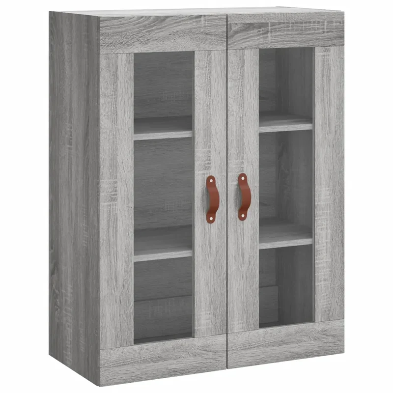 Armoire murale design élégant rangement pratique 69,5 x 34 x 90 cm en bois d'ingénierie gris 02_0048609