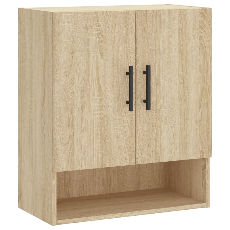 Armoire murale rangement pratique 60 x 31 x 70 cm en bois d'ingénierie chêne sonoma 02_0048781