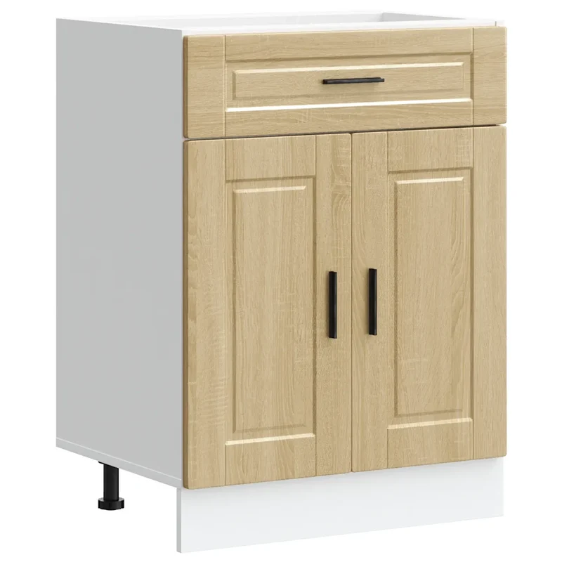 Armoire de cuisine Porto 60 x 46 x 81,5 cm espace de rangement optimisation finition épurée en bois d'ingénierie chêne sonoma 02_0050275