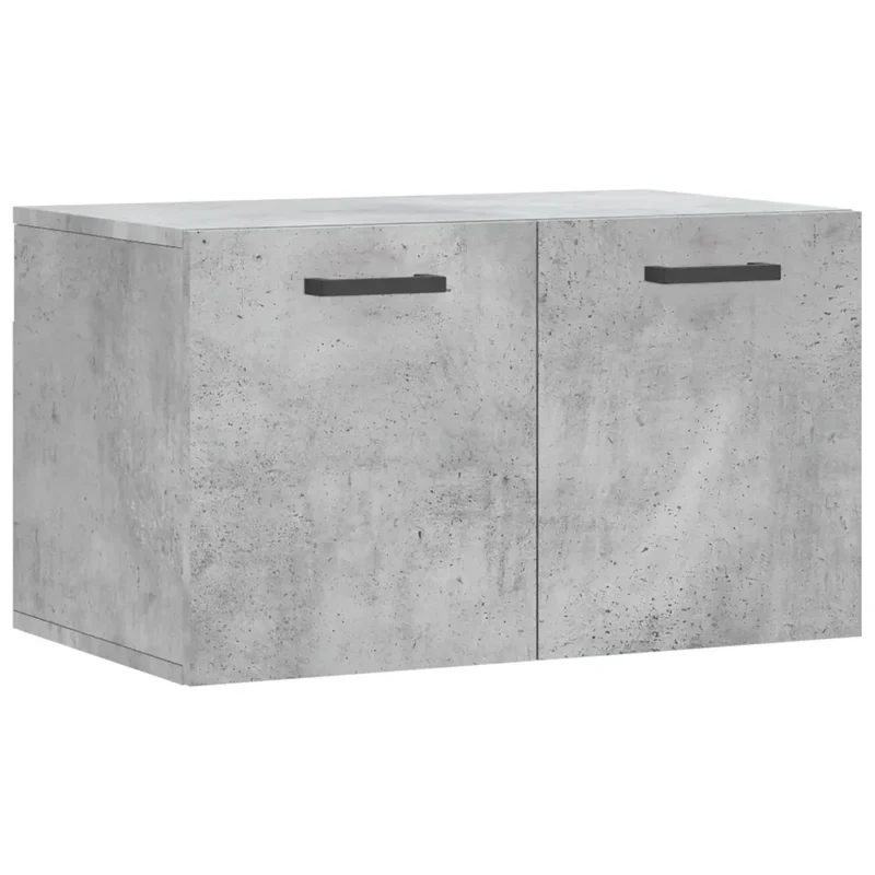 Armoire murale rangement pratique style contemporain déco intérieure 60 x 36,5 x 35 cm en bois d'ingénierie gris béton 02_0048840