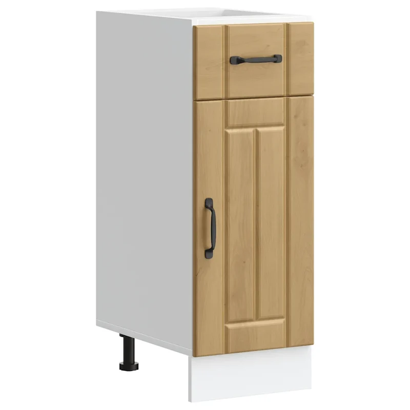 Armoire de cuisine moderne rangement pratique 30 x 46 x 81,5 cm finition mate en bois d'ingénierie chêne artisanal 02_0050061