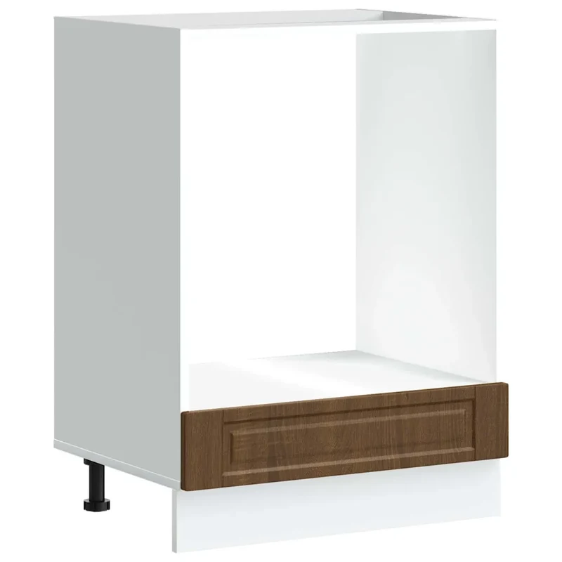 Armoire à four classique design moderne 60 x 46 x 81,5 cm espace de rangement généreux en bois d'ingénierie chêne marron 02_0050309