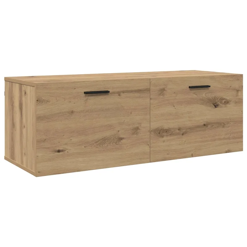Armoire murale moderne rangement pratique 100 x 36,5 x 35 cm style minimaliste en bois d'ingénierie chêne artisanal 02_0052504