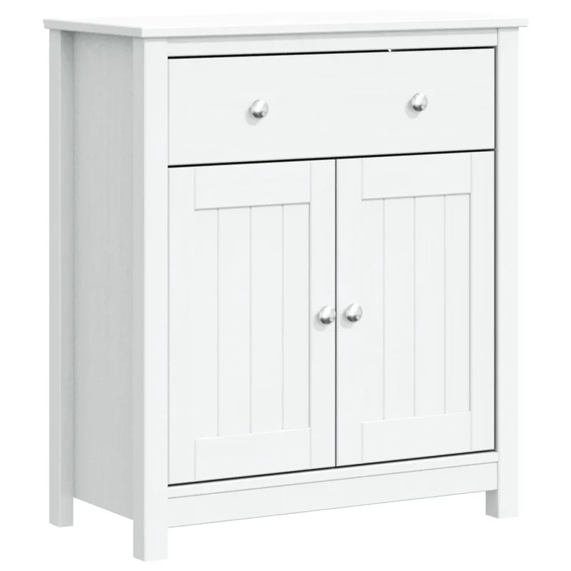 Armoire de salle de bain avec rangement 69,5 x 34 x 80 cm finition lisse style rustique en pin massif blanc 02_0047335