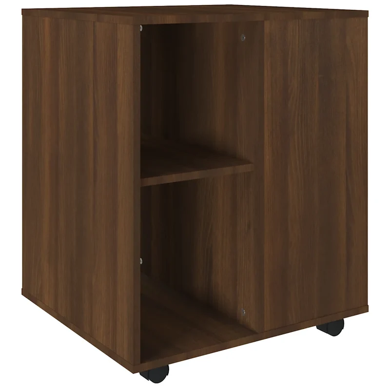 Armoire roulante design moderne espace de rangement 60 x 53 x 72 cm en bois d'ingénierie marron 02_0048261