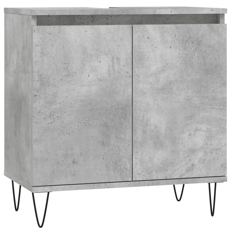 Armoire de salle de bain design moderne grand rangement 58 x 33 x 60 cm en bois gris béton 02_0049024