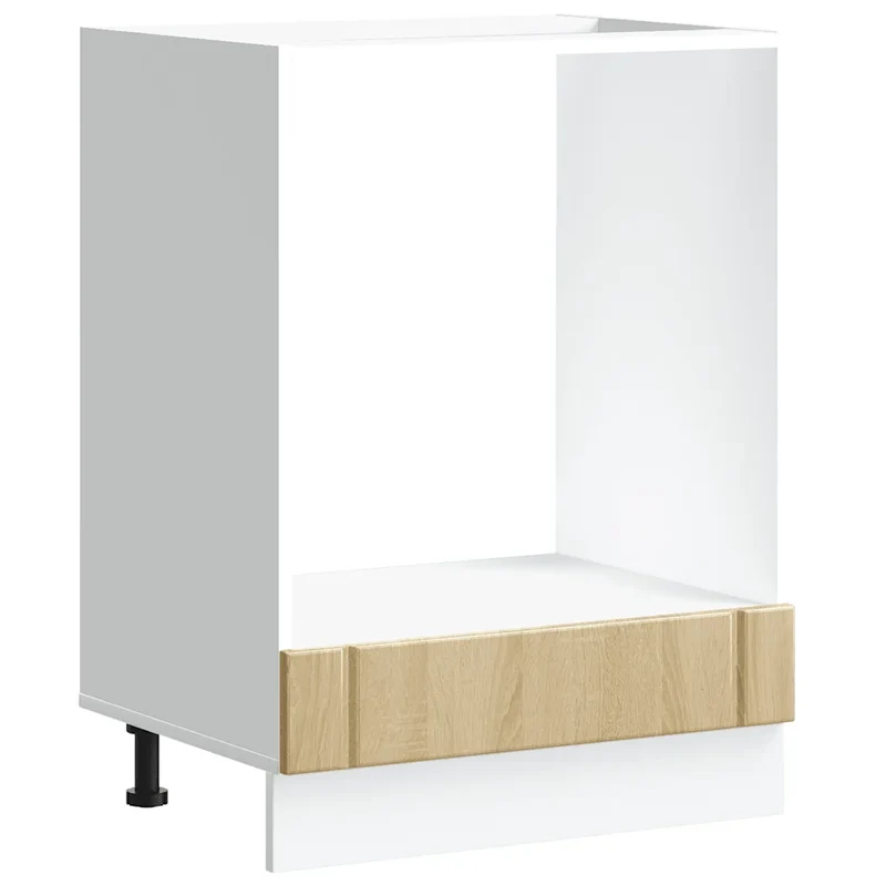 Armoire de cuisine murale rangement pour four 60 x 46 x 81,5 cm design compact avec pieds réglables en bois d'ingénierie chêne sonoma 02_0050115