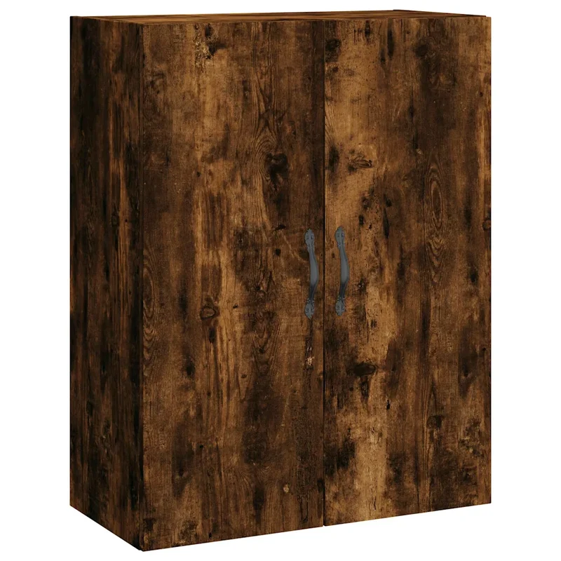 Armoire murale design polyvalente 69,5 x 34 x 90 cm espace de rangement élégant en bois d'ingénierie chêne fumé 02_0049293