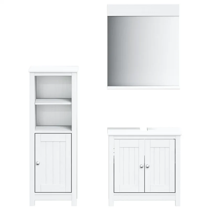 Lot de 3 meubles de salle de bain space-saving design élégant 60 x 34 x 59 cm en bois de pin blanc 02_0055518