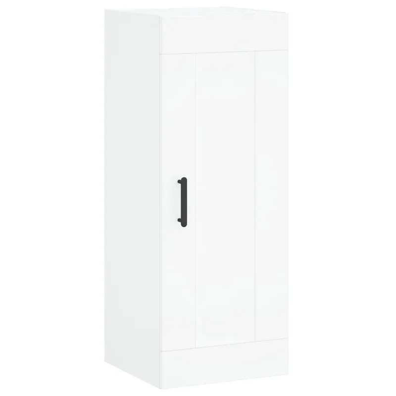 Armoire murale design élégant espace de rangement 34,5 x 34 x 90 cm en bois d'ingénierie blanc 02_0048952