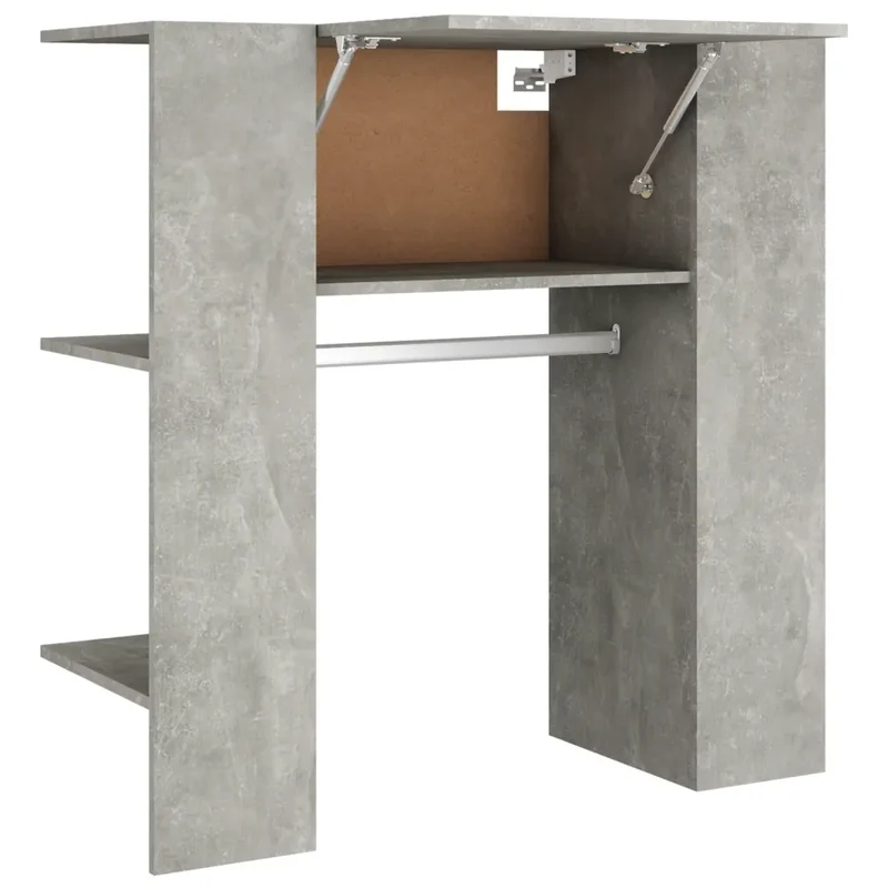 Armoire de couloir moderne gain de place 97,5 x 37 x 99 cm design élégant en bois d'ingénierie gris béton 02_0047946