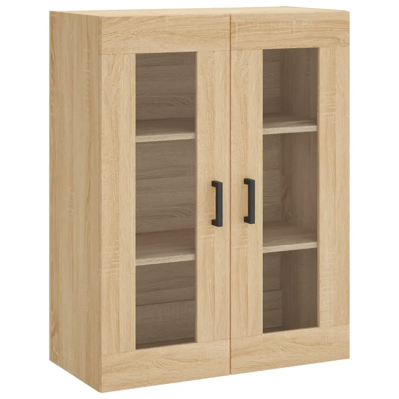 Armoire murale design pratique rangement 69 x 34 x 90 cm en bois d'ingénierie chêne sonoma 02_0048626