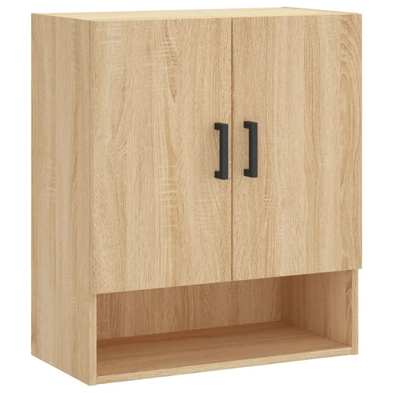 Armoire murale décorative rangement pratique 60 x 31 x 70 cm en bois d'ingénierie chêne sonoma 02_0048766