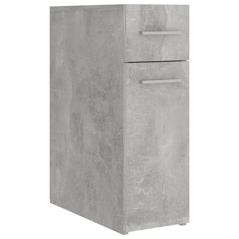 Armoire d'apothicaire rangement pratique 20 x 45,5 x 60 cm en bois gris béton 02_0047788