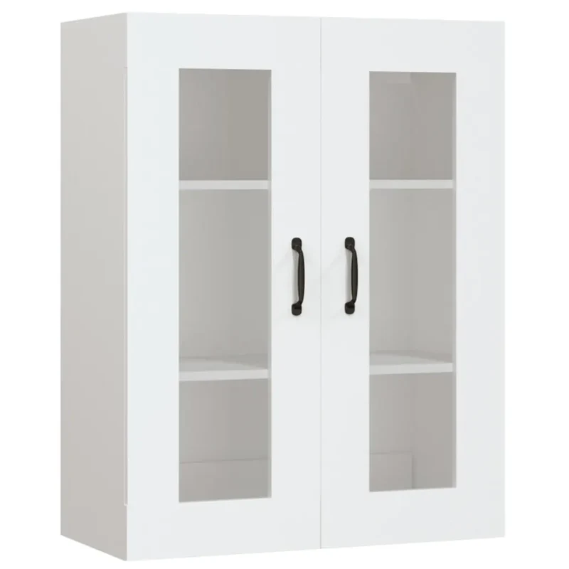 Armoire murale suspendue pratique 69,5 x 34 x 90 cm espace de rangement moderne en bois blanc 02_0048024