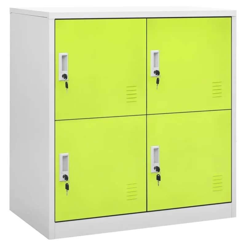 Armoire à casiers moderne salle de classe avec serrures 90 x 45 x 92 cm en acier gris 02_0046922