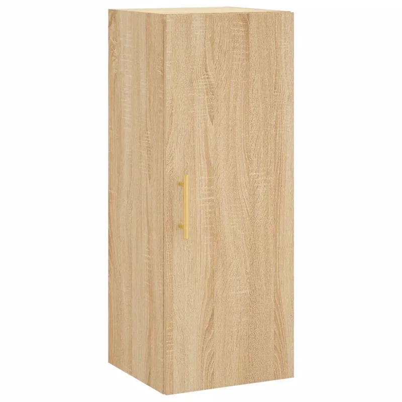 Armoire murale design pratique rangement suspendu 34,5 x 34 x 90 cm en bois d'ingénierie chêne sonoma 02_0048656