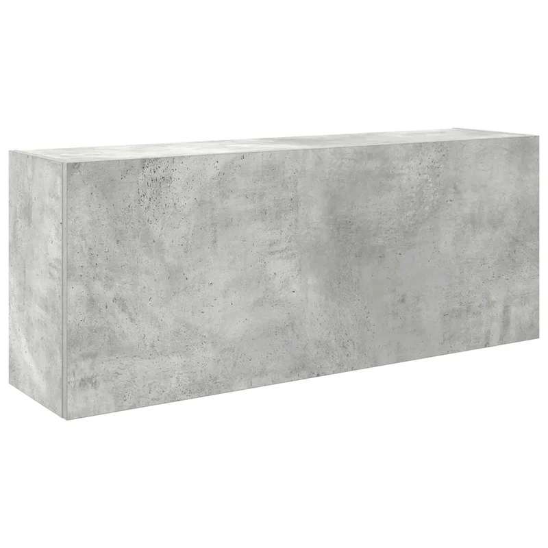 Armoire murale de bain ergonomique design épuré 100 x 25 x 40 cm en bois d'ingénierie gris béton 02_0051296