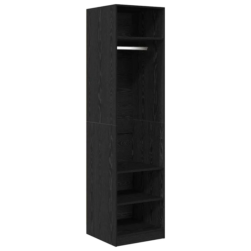 Armoire moderne minimaliste rangement intérieur 50 x 50 x 200 cm en bois d'ingénierie chêne noir 02_0052446