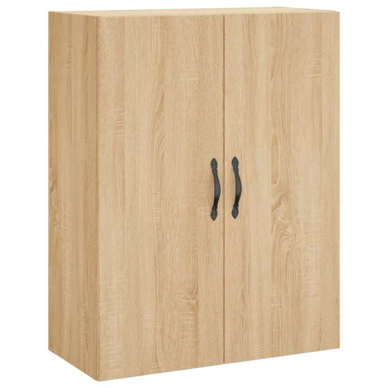 Armoire murale élégante design moderne avec 3 compartiments 69,5 x 34 x 90 cm en bois d'ingénierie chêne sonoma 02_0049291