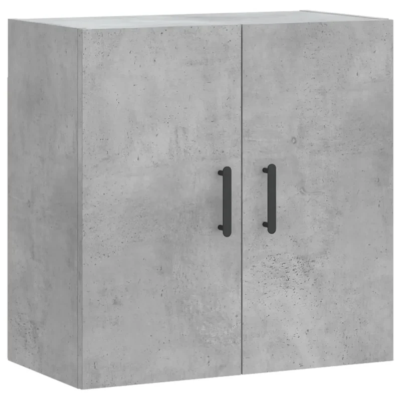 Armoire murale flottante décorative rangement gris béton 60 x 31 x 60 cm en bois d'ingénierie gris 02_0048811