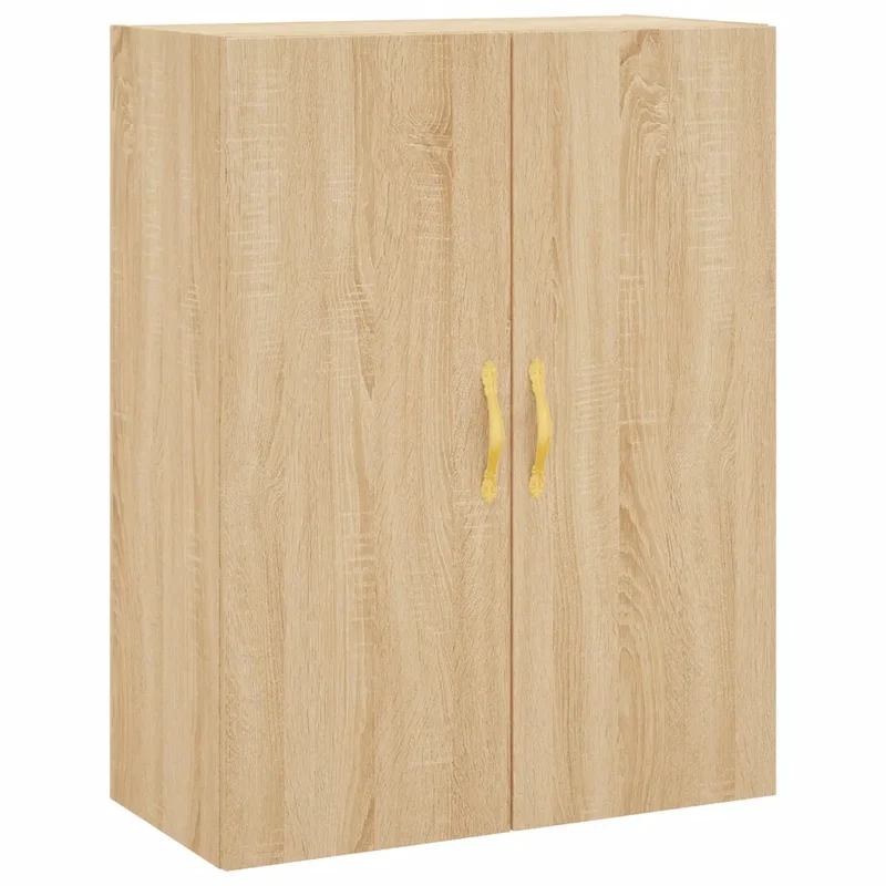 Armoire murale design polyvalente rangement suspendu 69,5 x 34 x 90 cm en bois d'ingénierie chêne sonoma 02_0048572
