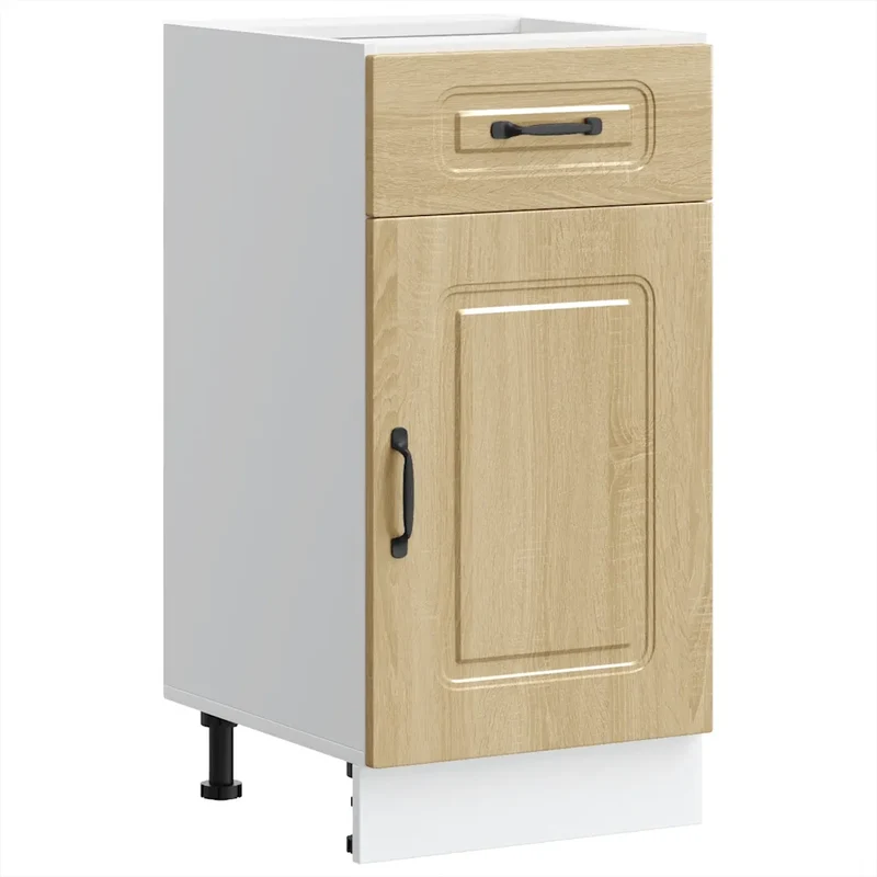 Armoire de cuisine design moderne rangement optimisé 40 x 46 x 81,5 cm en bois d'ingénierie chêne sonoma 02_0049893