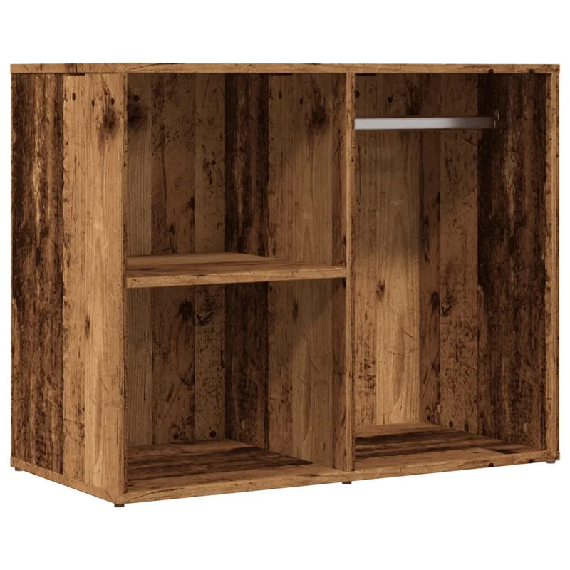 Armoire de dressing élégante moderne rangement spacieux 80 x 40 x 65 cm en bois d'ingénierie vieux bois 02_0051010