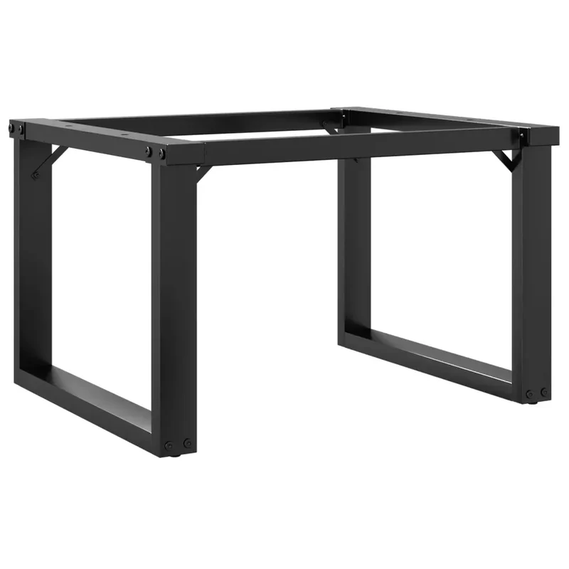 Pieds de table basse cadre en O 60 x 40 x 38 cm stables et robustes style industriel en acier noir 02_0047215
