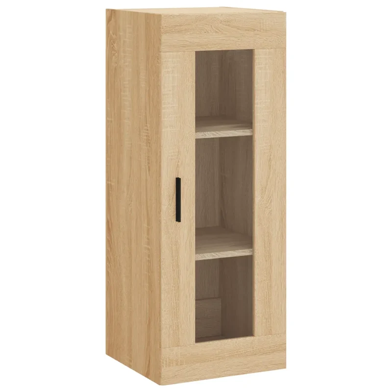 Armoire murale suspendue rangement design pratique 34,5 x 34 x 90 cm en bois d'ingénierie chêne sonoma 02_0048691
