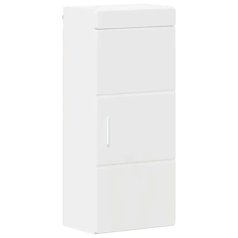 Armoire murale de salle de bain moderne espace de rangement 37 x 24,5 x 86 cm en bois d'ingénierie blanc 02_0052646