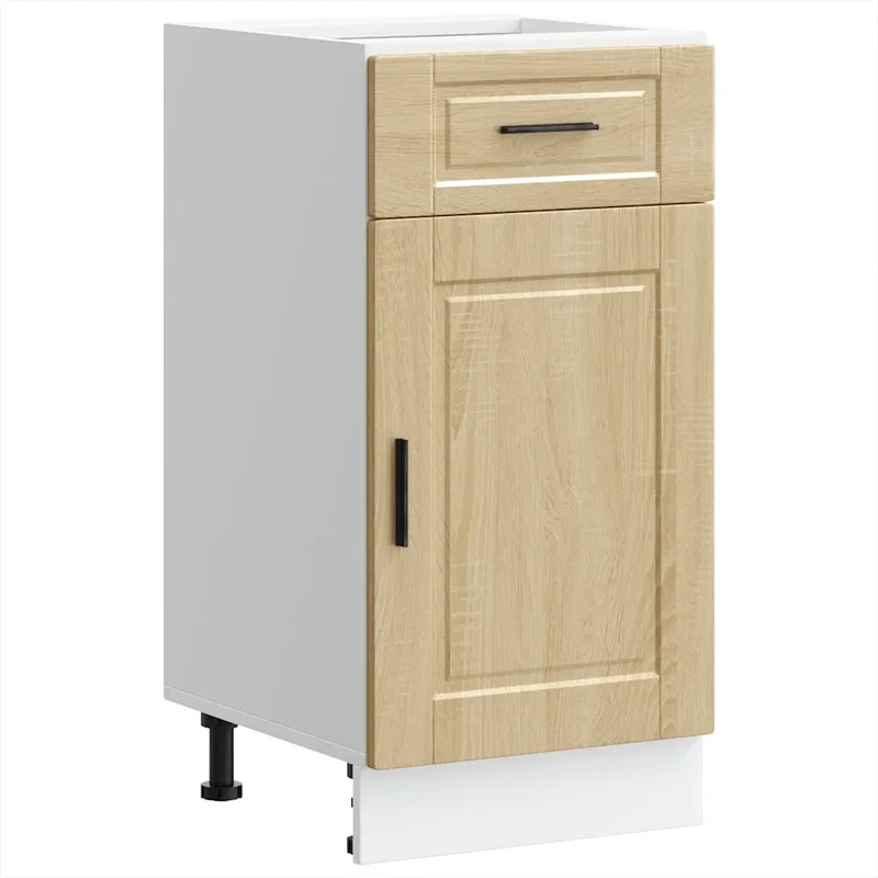 Armoire de cuisine moderne avec espace de rangement 40 x 46 x 81,5 cm en bois d'ingénierie chêne sonoma 02_0050255