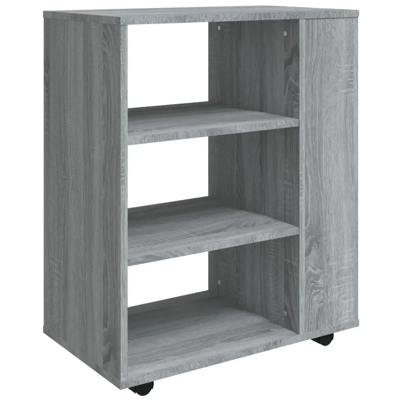 Armoire roulante moderne avec roulettes 60 x 35 x 75 cm espace de rangement pratique design sonoma gris 02_0048257