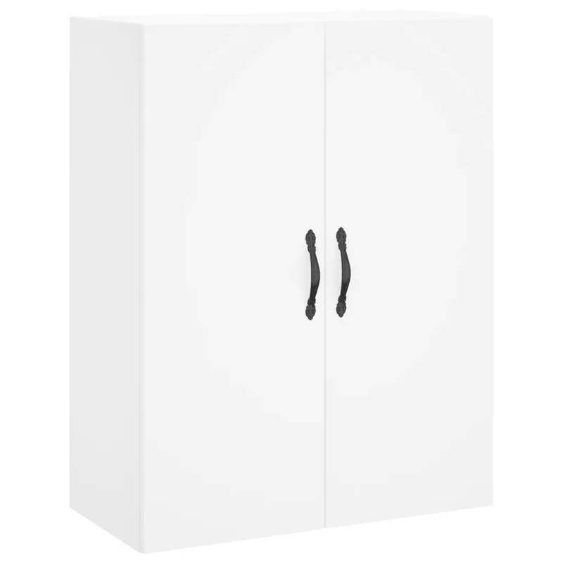 Armoire murale élégante design moderne rangement 69,5 x 34 x 90 cm en bois blanc 02_0049290