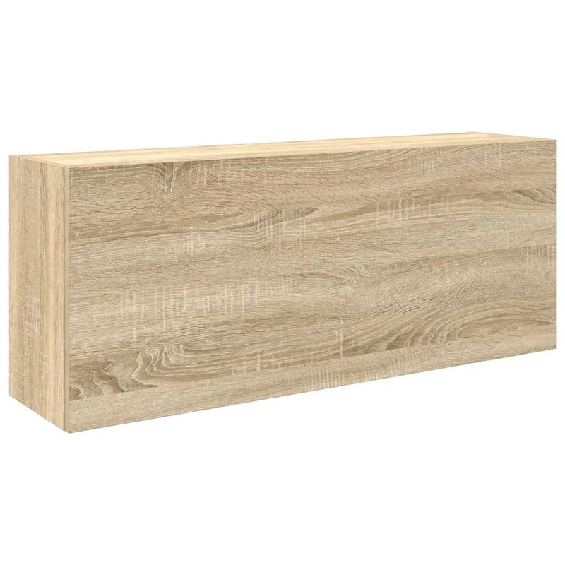 Armoire murale multifonctionnelle design épuré salle de bain 100 x 25 x 40 cm en bois d'ingénierie chêne sonoma 02_0051295