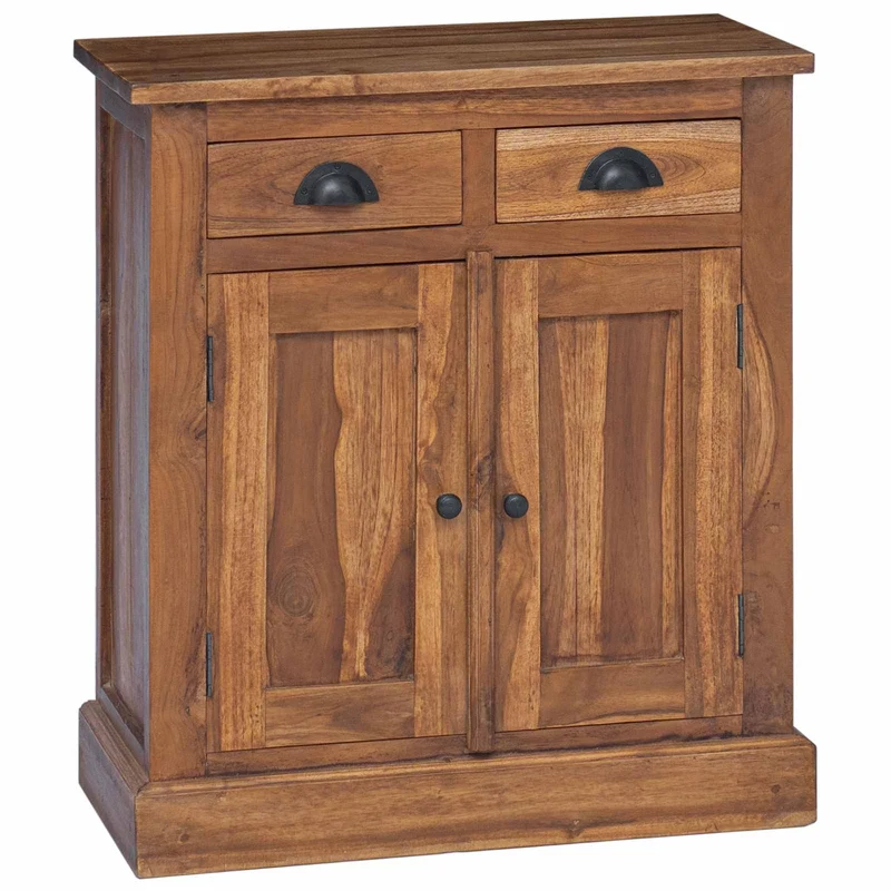 Armoire de rangement vintage avec tiroirs et étagères 65 x 30 x 75 cm en bois de teck naturel 02_0059091