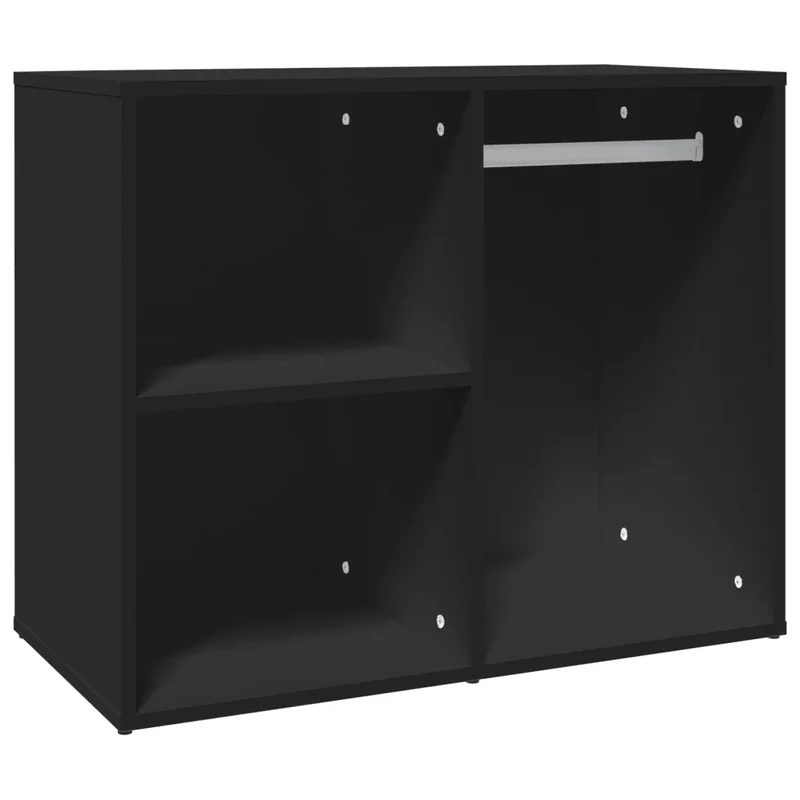 Armoire de dressing spacieuse design moderne 80 x 40 x 65 cm en bois d'ingénierie noir 02_0047954
